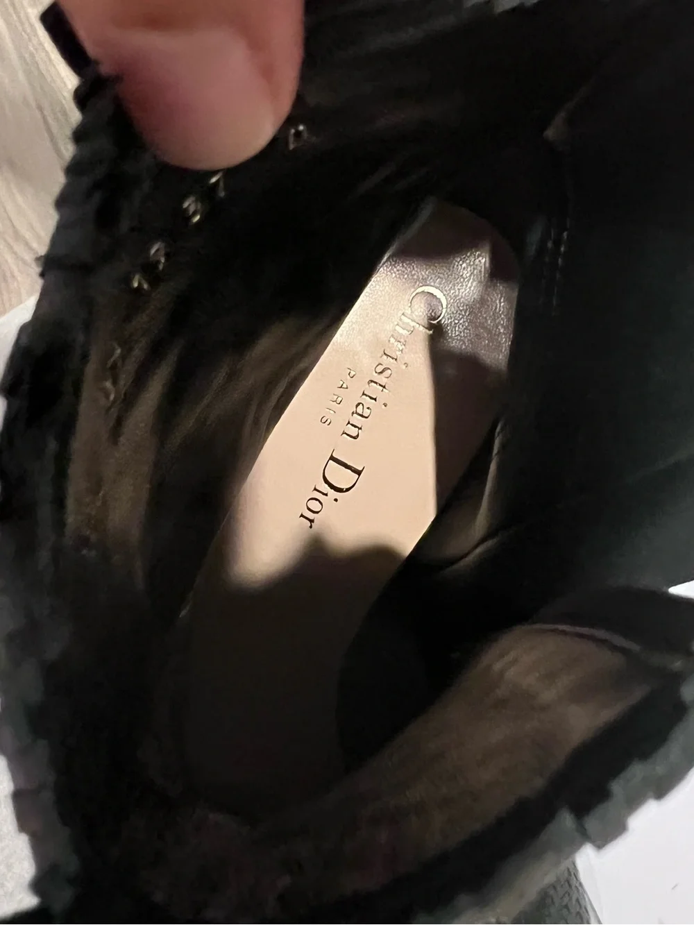 Christian Dior District Black Woven Pointed-Toe Ankle Boots